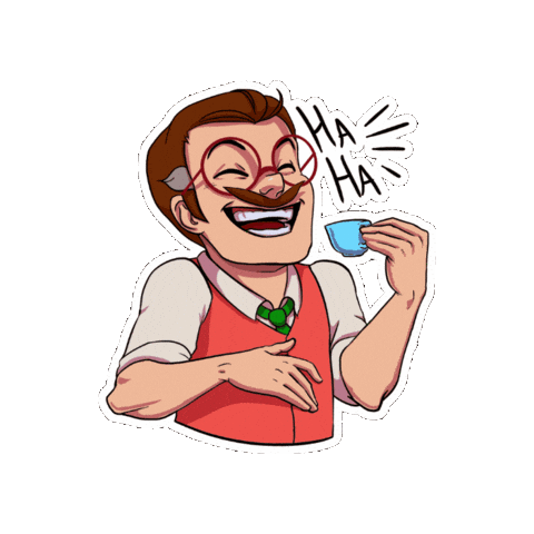 vokigames giphygifmaker halloween laughing lmao Sticker