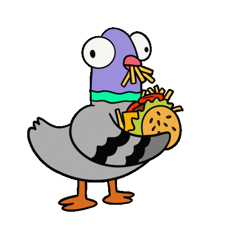 Hungry Lets Eat Sticker