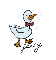 Duck Fancy Sticker by SecretCrab