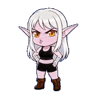 Dark Elf Chibi Sticker