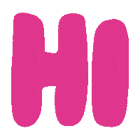 Viciousdreamer pink hi smiley doodles Sticker