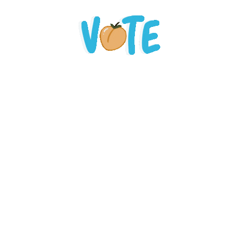 Vote Early Georgia Peach Sticker by Creative Courage