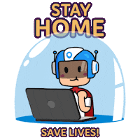 Work From Home Sticker by Qlue Smart City