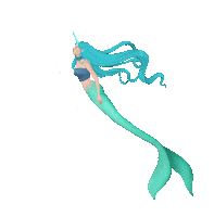 artbysucre swimming mermaid underwater artbysucre Sticker