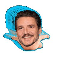 Happy Pedro Pascal Sticker by Anne Horel