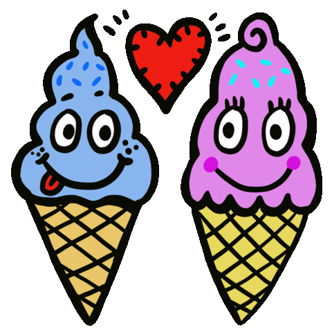 Ice Cream Love Sticker by Jelene