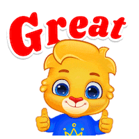 Well Done Thumbs Up Sticker by Lucas and Friends by RV AppStudios