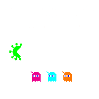 Stay Home Pac Man Sticker by INTO ACT!ON