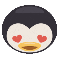 mydeardarling love penguin hearts niko Sticker