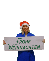 Santa Frohe Weihnachten Sticker by Ruth Moschner
