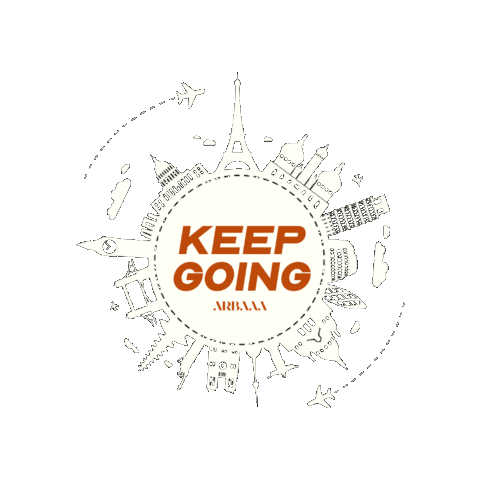 arbaaa giphygifmaker keep going keep تسويق Sticker