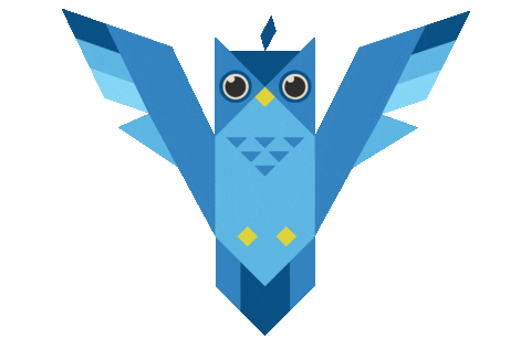 Flapping Wise Owl Sticker by Play Osmo