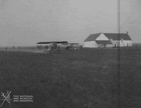 NationalWWIMuseum black and white airplane military pilot GIF