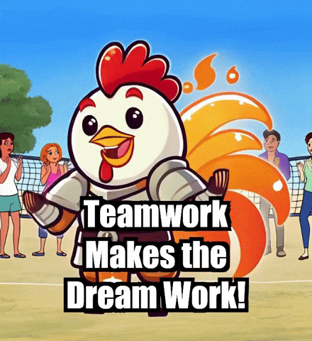 Teamwork Makes The Dream Work Friends GIF by Zorooster