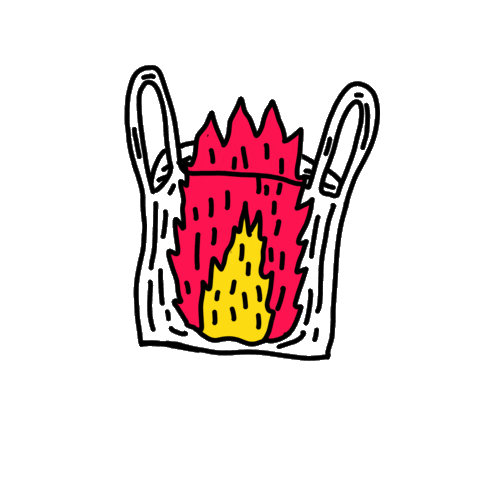fire volcano Sticker