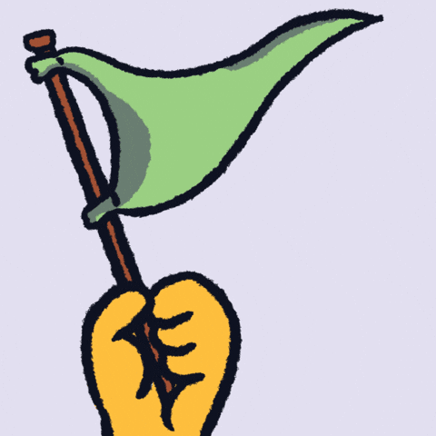 Green Flag Art GIF by Monkiddo