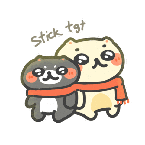 Stick Together In Love Sticker