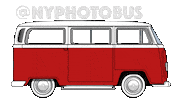 nyphotobus van volkswagen vw samba Sticker