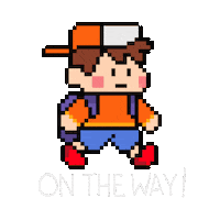 adisudi pixelart design on the way patches Sticker