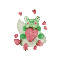 ShevchenkoOxana yummy frog strawberry yummyfrog Sticker