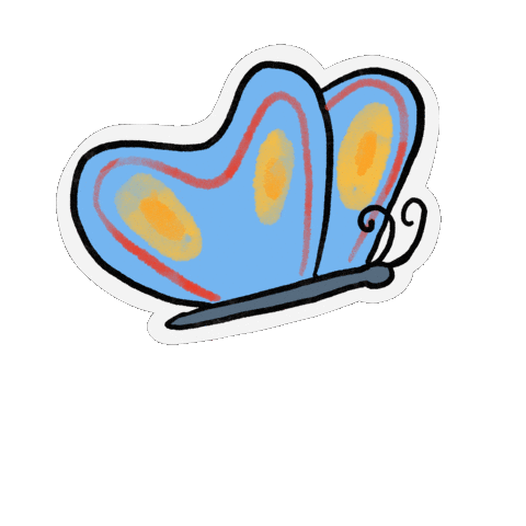 Illustration Butterfly Sticker