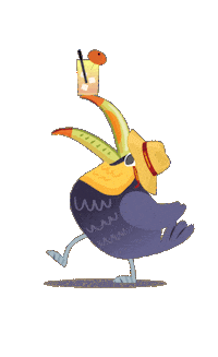 Cocktail Tucan Sticker by Smartmediasolutionsgmbh