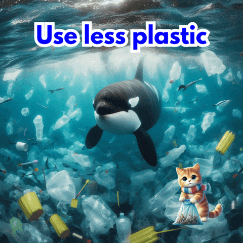 Natur-Clean-up plastic orca plastik naturschutz GIF