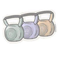 boamakesart fitness workout gym kettlebell Sticker