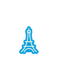 Eiffel Tower Neon Sticker by Las Vegas