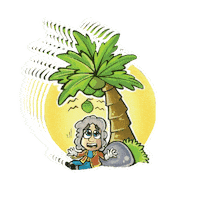 Derek_tingari cartoon illustration coconut derek Sticker