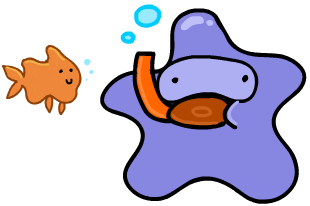 fish bubbles Sticker by Java Doodles