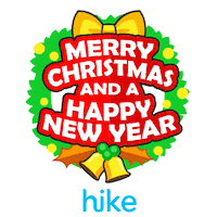 new year christmas Sticker by Hike Messenger