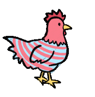 michellepastelle scream chicken easter pastel Sticker