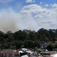 Fire Burns Out of Control in Southeast Melbourne