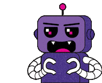 vnet_ve love amor robot purple Sticker
