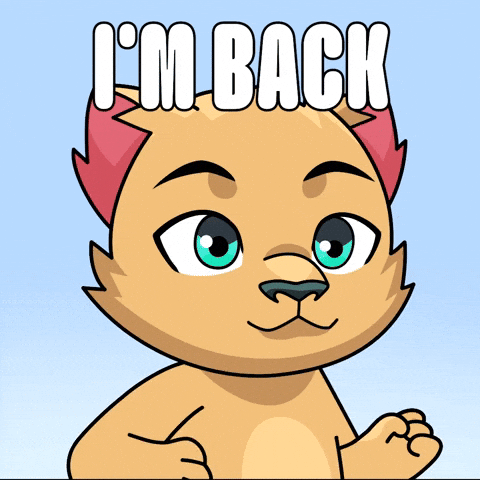 Guess Whos Back Smiling GIF by Kabu