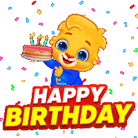 Happy Birthday Celebration Sticker by Lucas and Friends by RV AppStudios