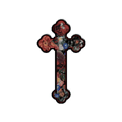 VoglioBenedicte flowers butterfly cross fleur Sticker