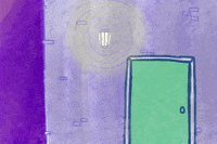 intofog hmm open door leaving GIF