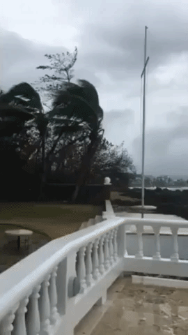 Hurricane Maria Stirs Surf on Dominican Republic Coast