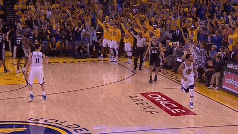 excited golden state warriors GIF by NBA