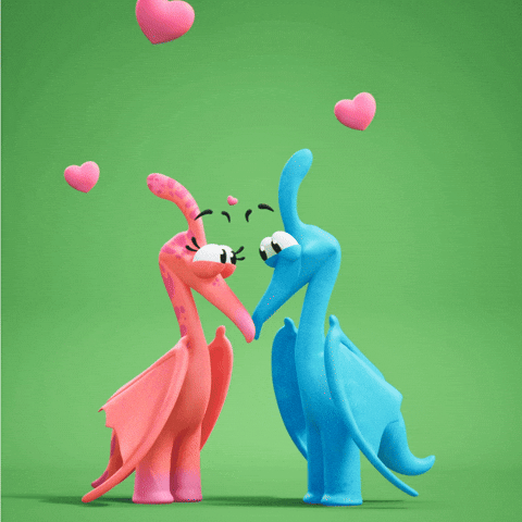 In Love Hearts GIF by Claynosaurz
