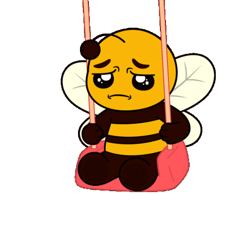 Sad Miss You Sticker by Plan Bee Studios