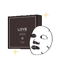 loye_official star face skincare mask Sticker