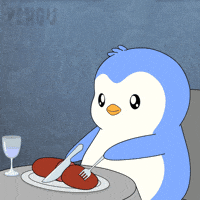 Night Out Eating GIF by Pudgy Penguins