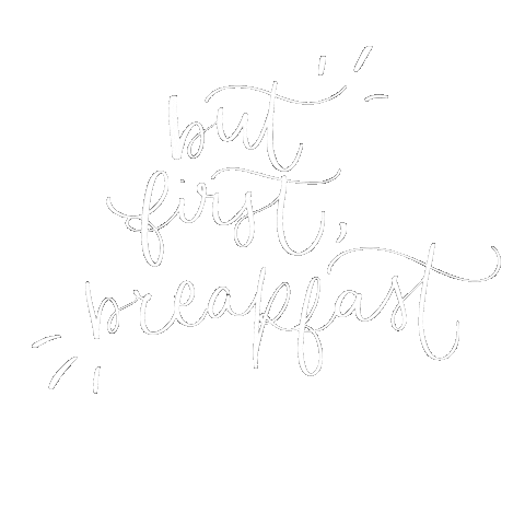 Breakfast Lettering Sticker