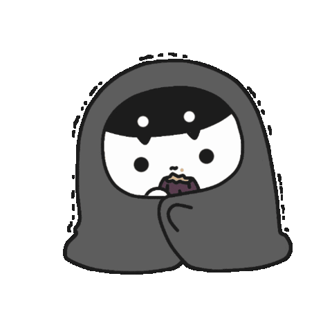 Midnight_ly giphyupload black black and white eating Sticker