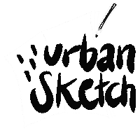 sibyllelienhard usk urbansketch urban sketching urbansketching Sticker