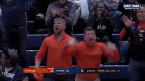orange volleyball GIF by NCAA Championships