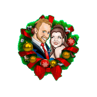 Merry Christmas Happy Holidays Sticker by Smitten Kitten